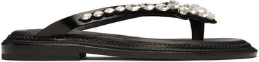 Sneakers og sko Simone Rocha Simone Rocha Embellished Flower Flip-Flops Sort | SLD54B 0740, 0