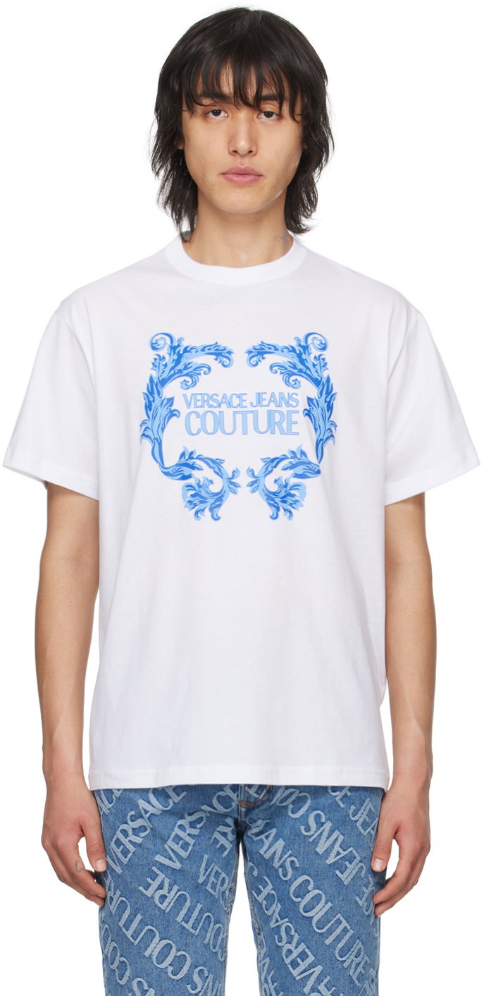 T-shirt Versace Bonded T-Shirt Hvid | E76GAHG02_ECJ00G, 0