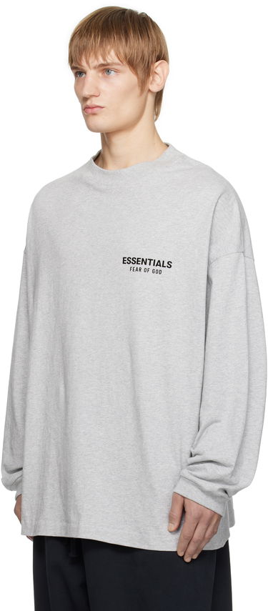 Sweater Fear of God Fear of God ESSENTIALS Jersey Long Sleeve T-Shirt Grå | 125HO244378F, 3