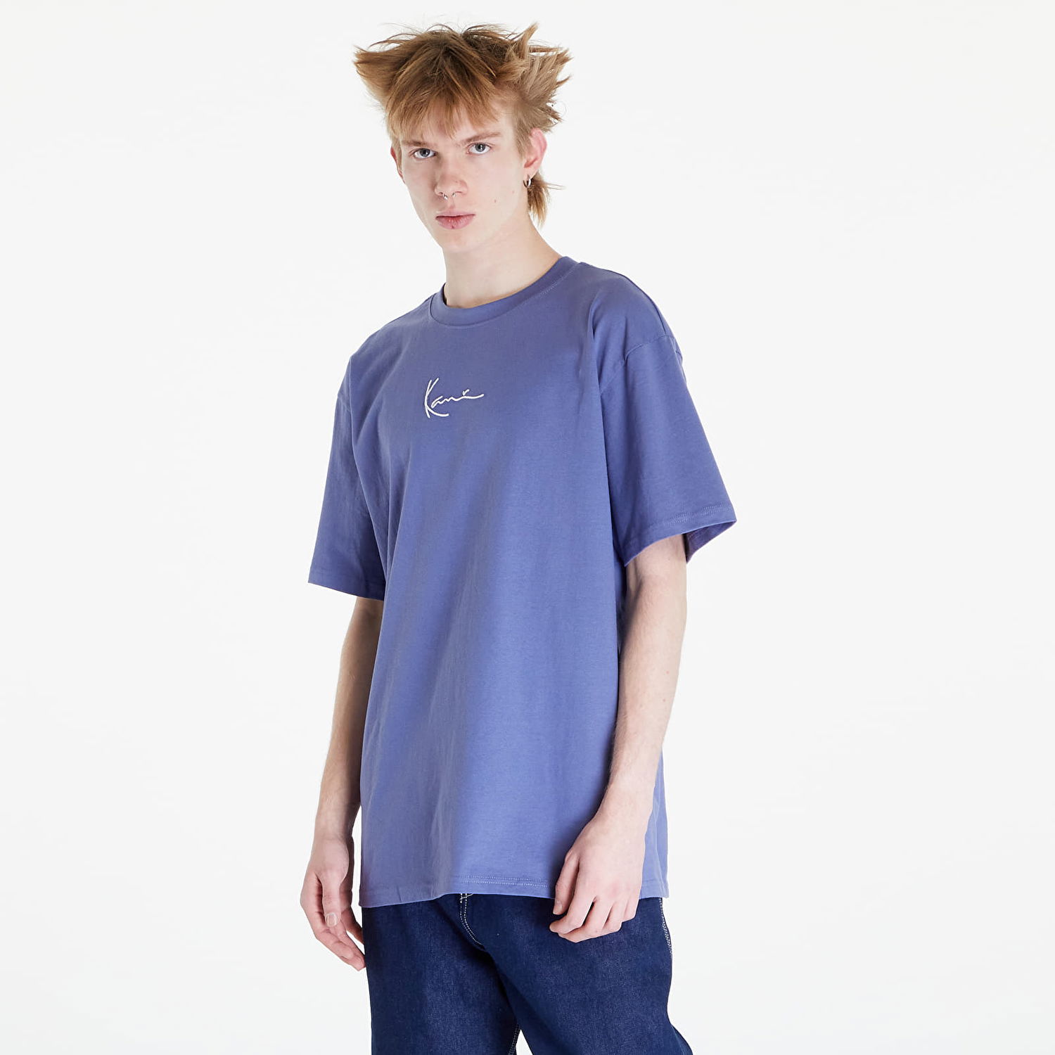 T-shirt Karl Kani Small Signature Essential Tee Blå | KM-TE011-092-12, 0