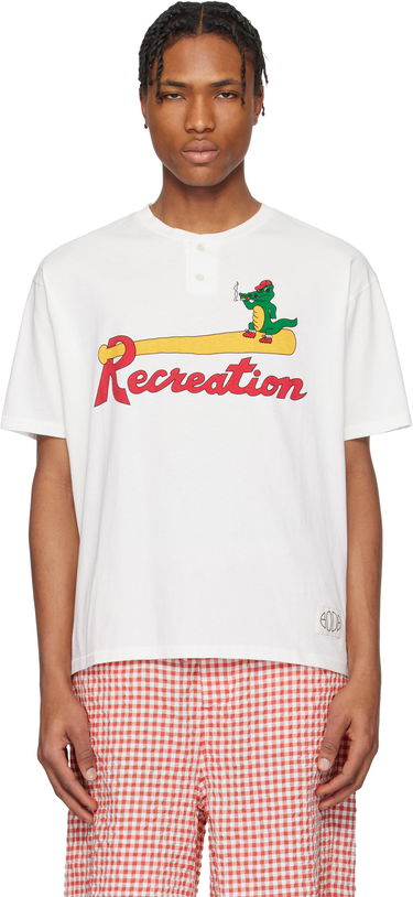 T-shirt Bode Bode Reptile Rec Henley T-Shirt Hvid | MRS25CS029, 0