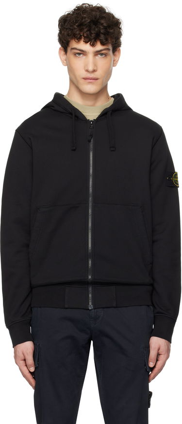 Sweatshirt Stone Island Diagonal Fleece Old Effect Hoodie Sort | K1S156100042S0051, 0