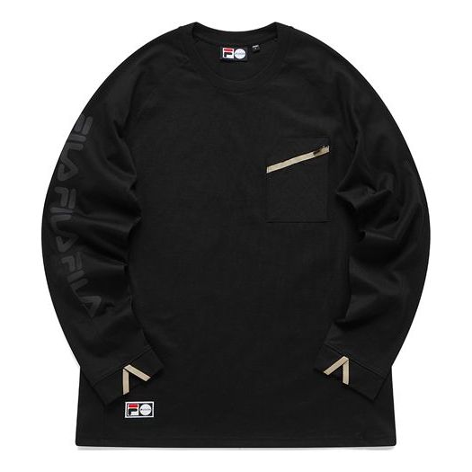 T-shirt FILA Fila Logo Print Sport Loose Fit Long Sleeve T-Shirt Sort | T11U116201F-BK