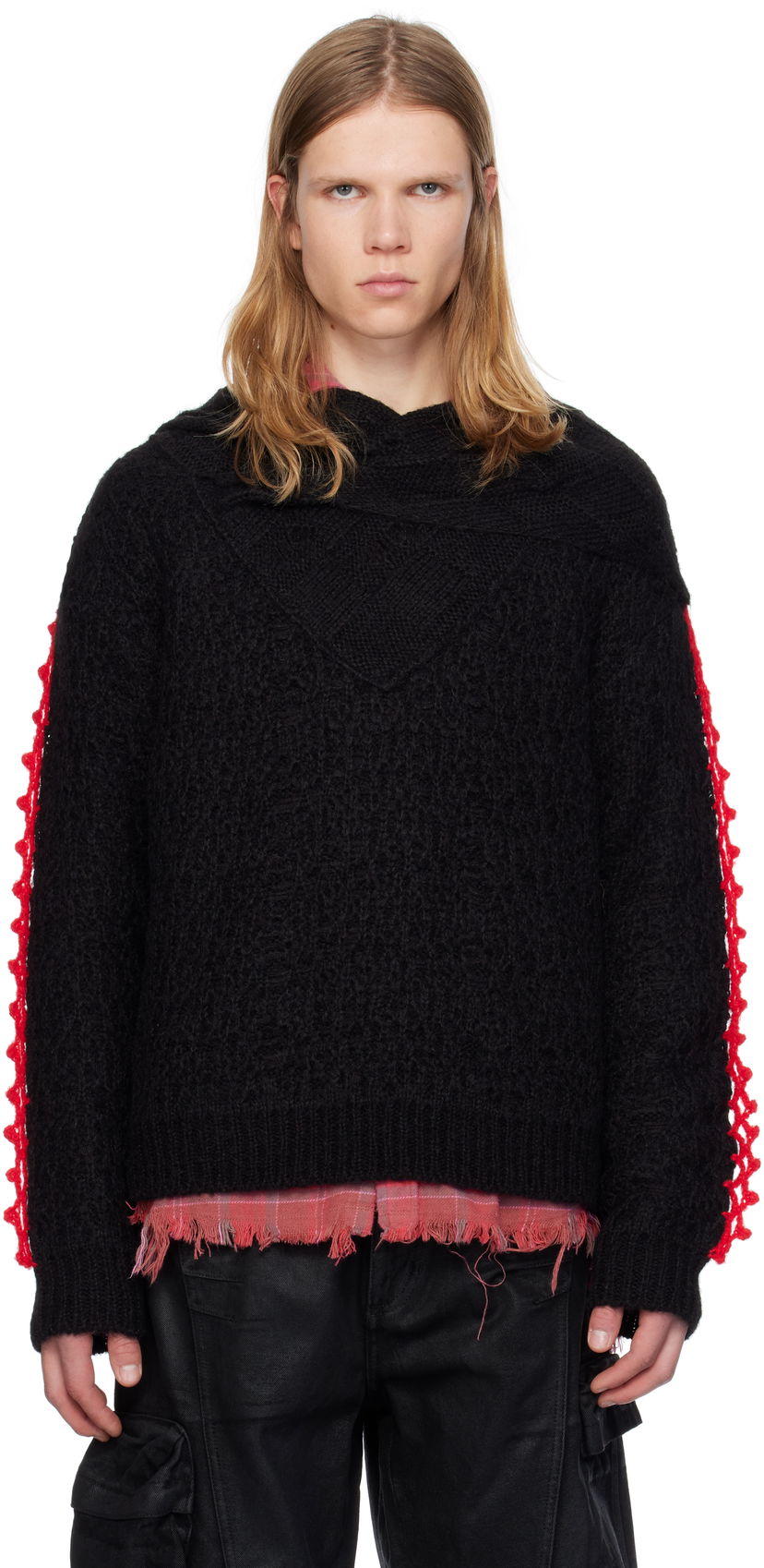 Sweater Andersson Bell Shawl Layered Sweater Sort | atb1161m