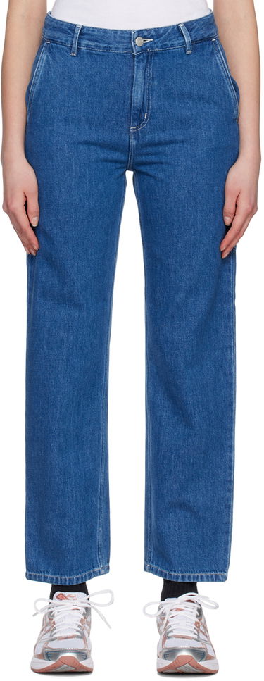 Jeans Carhartt WIP Pierce Straight Leg Jeans Blå | I031251, 4