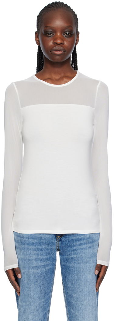 T-shirt rag & bone Luca Long Sleeve T-Shirt Hvid | WAC23HT006FG06, 0