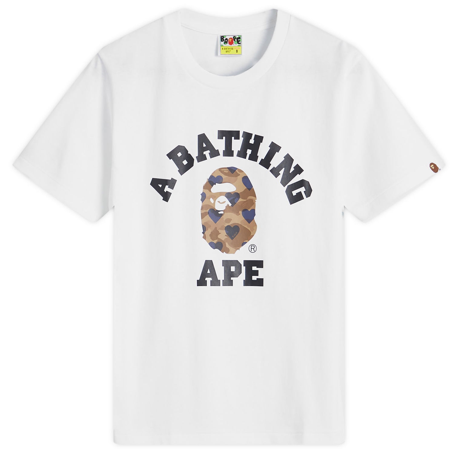 T-shirt BAPE I love Bape College T-Shirt Hvid | 001TEK802109L-WH7, 0
