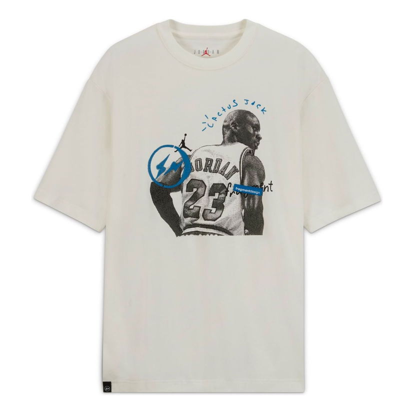T-shirt Jordan Travis Scott x Fragment Design T-Shirt Hvid | DJ0620-133