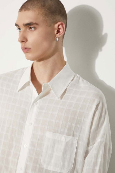 Skjorte Stampd STAMPD Cropped Oversized Buttondown Shirt Hvid | SLA.M3320BD.WHT, 4