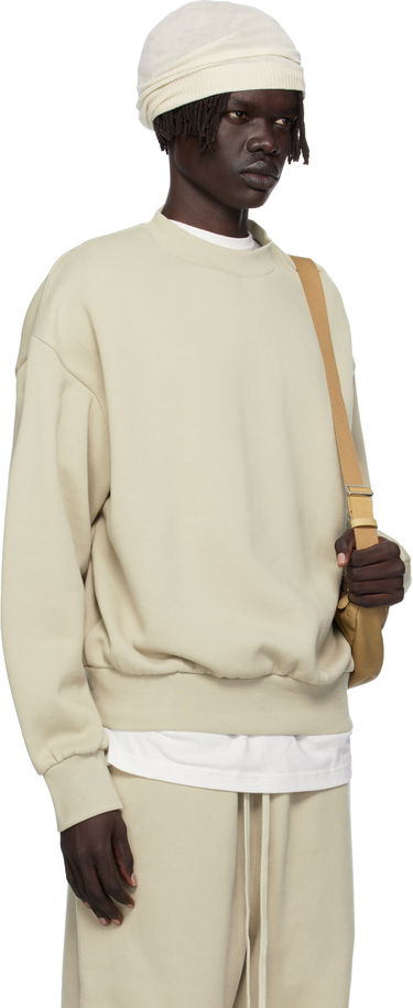 Sweatshirt Fear of God Fear of God ESSENTIALS Classic Fit Fleece Crewneck Sweatshirt Beige | 192SP252046F, 1