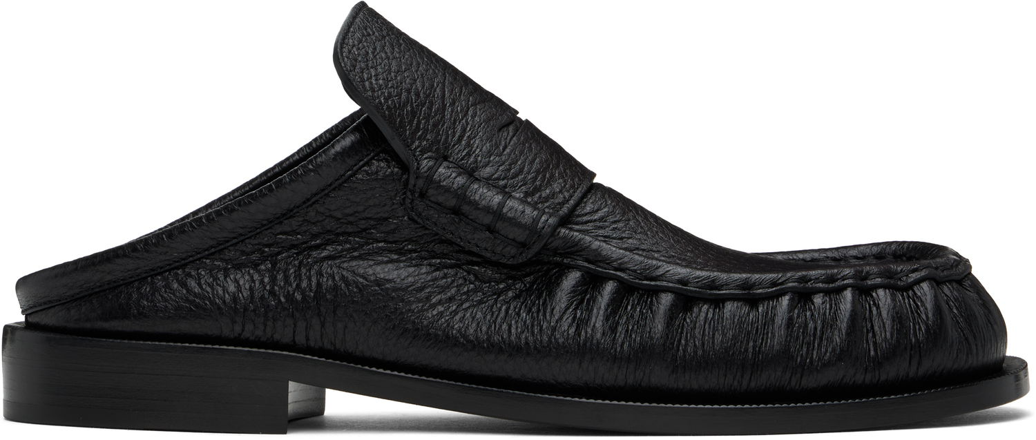 Sneakers og sko Dries Van Noten Leather Slip-on Loafers Sort | MS242-1326, 0
