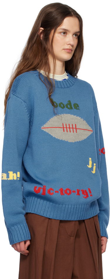 Sweater Bode Bode Spirit Intarsia Knit Sweater Blå | MRS25KT011, 1