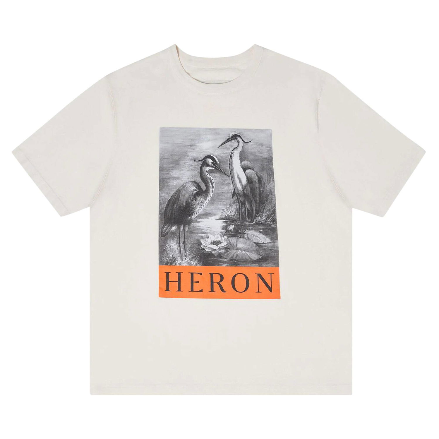 T-shirt HERON PRESTON Graphic Print T-Shirt Hvid | HMAA032C99JER0030110, 1