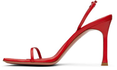Tilbehør Amina Muaddi Amina Muaddi Maya Slingback Heeled Sandals Rød | MAYA SLINGBACK NAPPA, 2