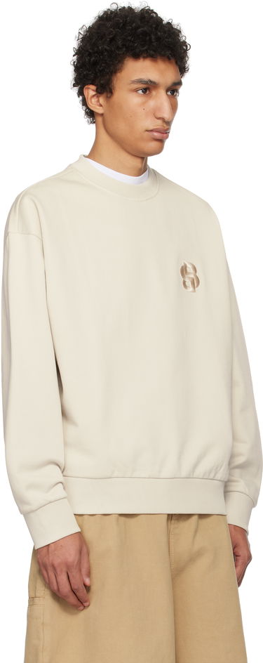 Sweater BOSS Mercerized Cotton Sweatshirt Sort | 50533075, 4