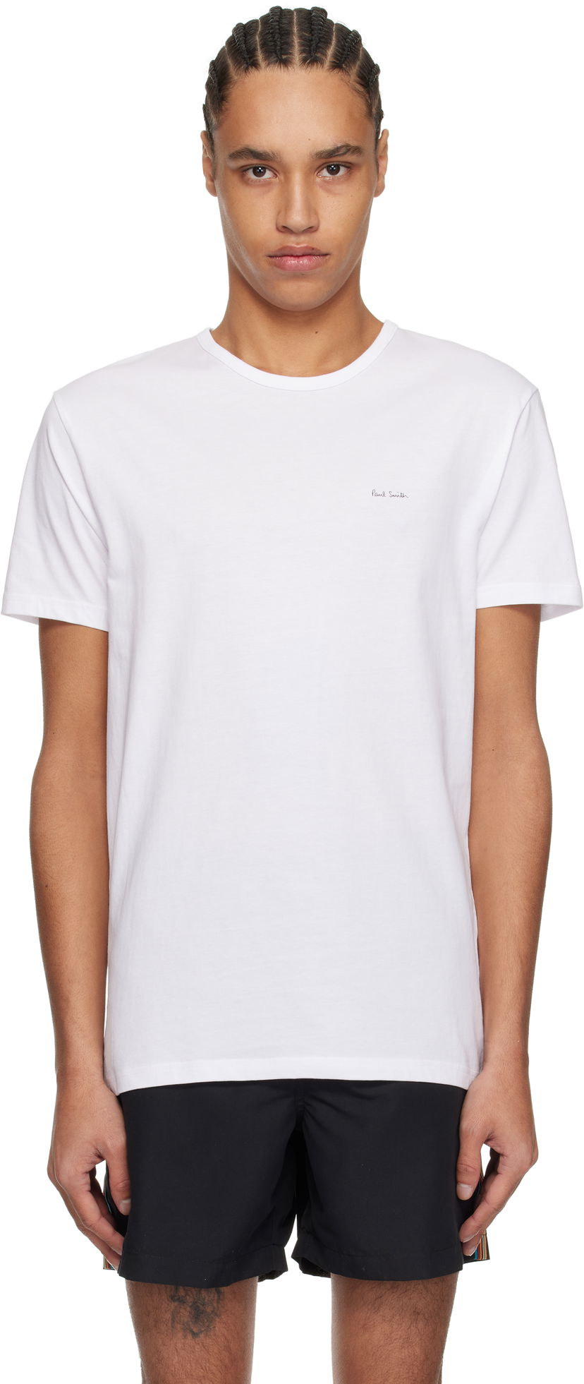 T-shirt Paul Smith Paul Smith Organic Cotton Logo Lounge T-Shirt Hvid | M1A-389-M3PK-01