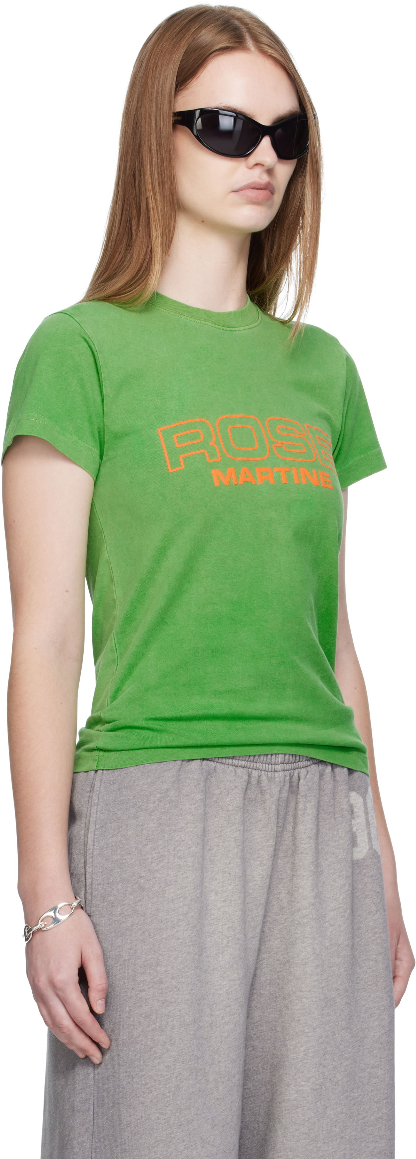 T-shirt Martine Rose Martine Rose Shrunken T-Shirt Grøn | 629JE01400CW, 1