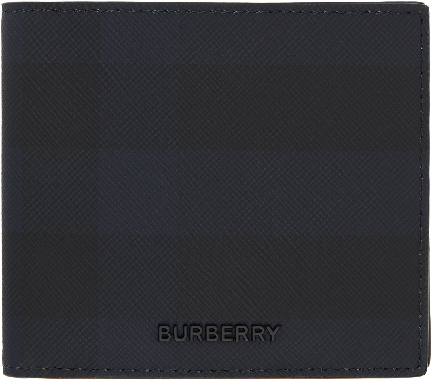 Tegnebog Burberry Check Bifold Leather Wallet Sort | 8073280, 0