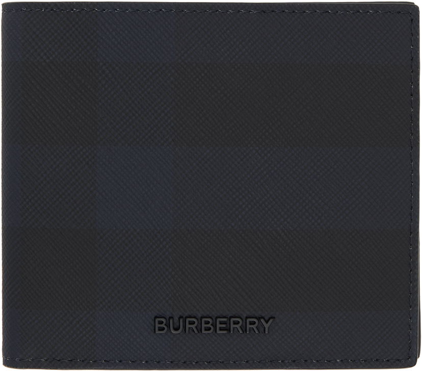 Tegnebog Burberry Check Bifold Leather Wallet Sort | 8073280