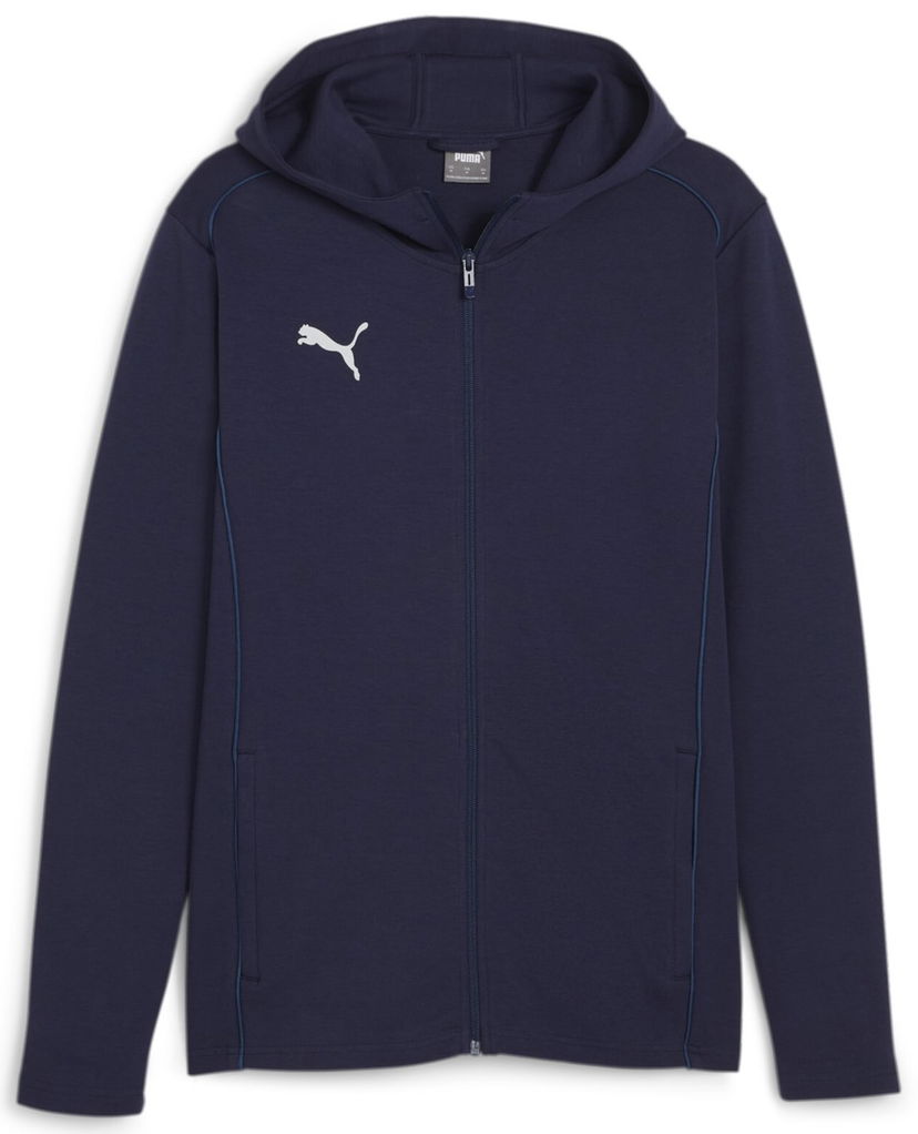Sweatshirt Puma teamFINAL Casuals Hooded Jkt Mørkeblå | 658528-06
