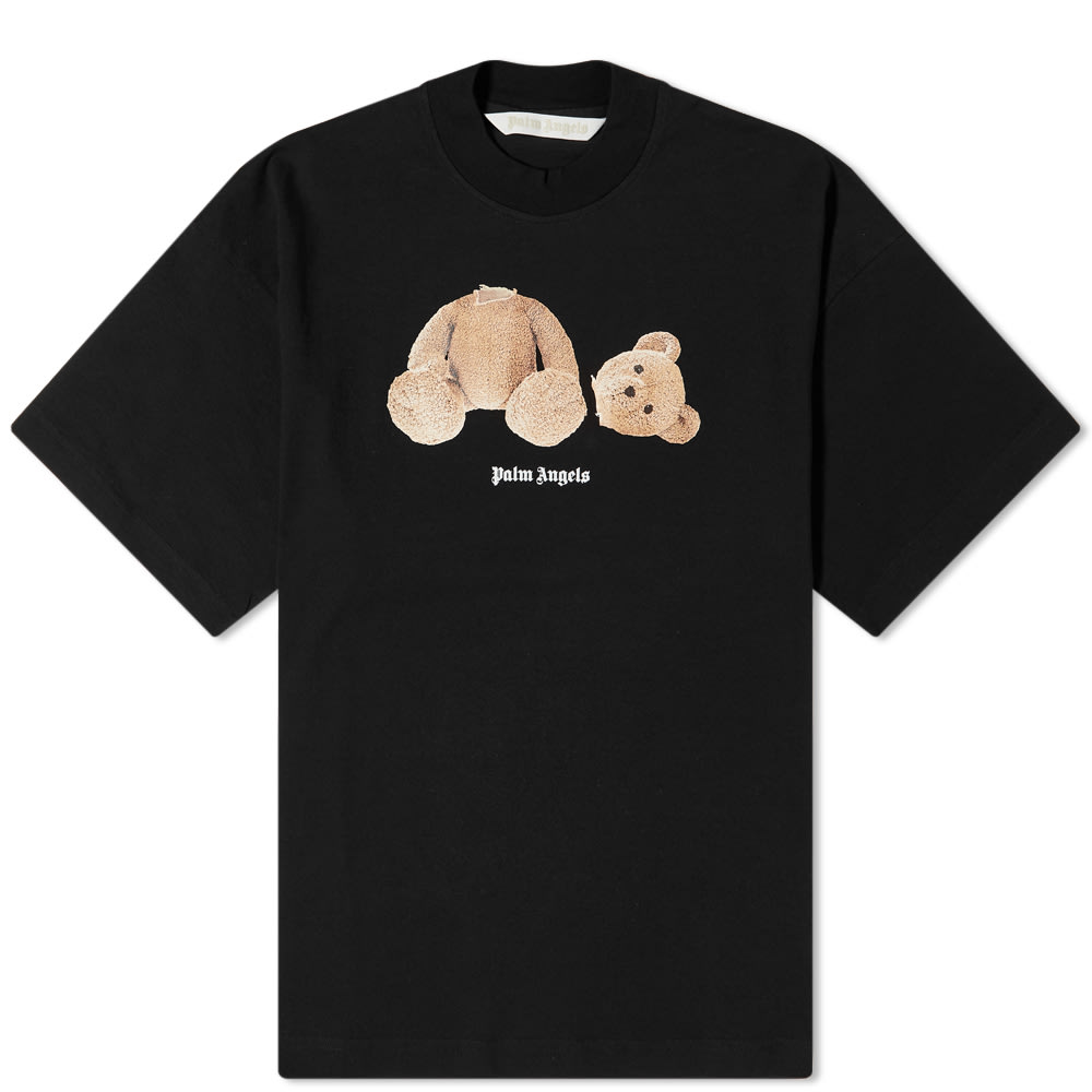T-shirt Palm Angels Loose Fit Bear Tee Sort | PWAA017C99JER0011060, 0