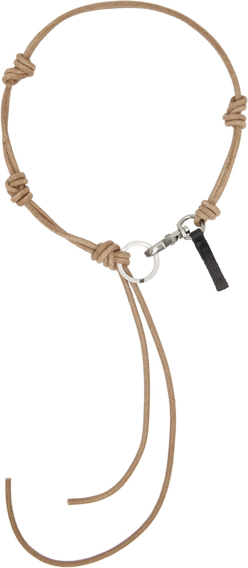 Nøgleringe OUR LEGACY Our Legacy Udon Ladon Suede Necklace Beige | A4248ULN