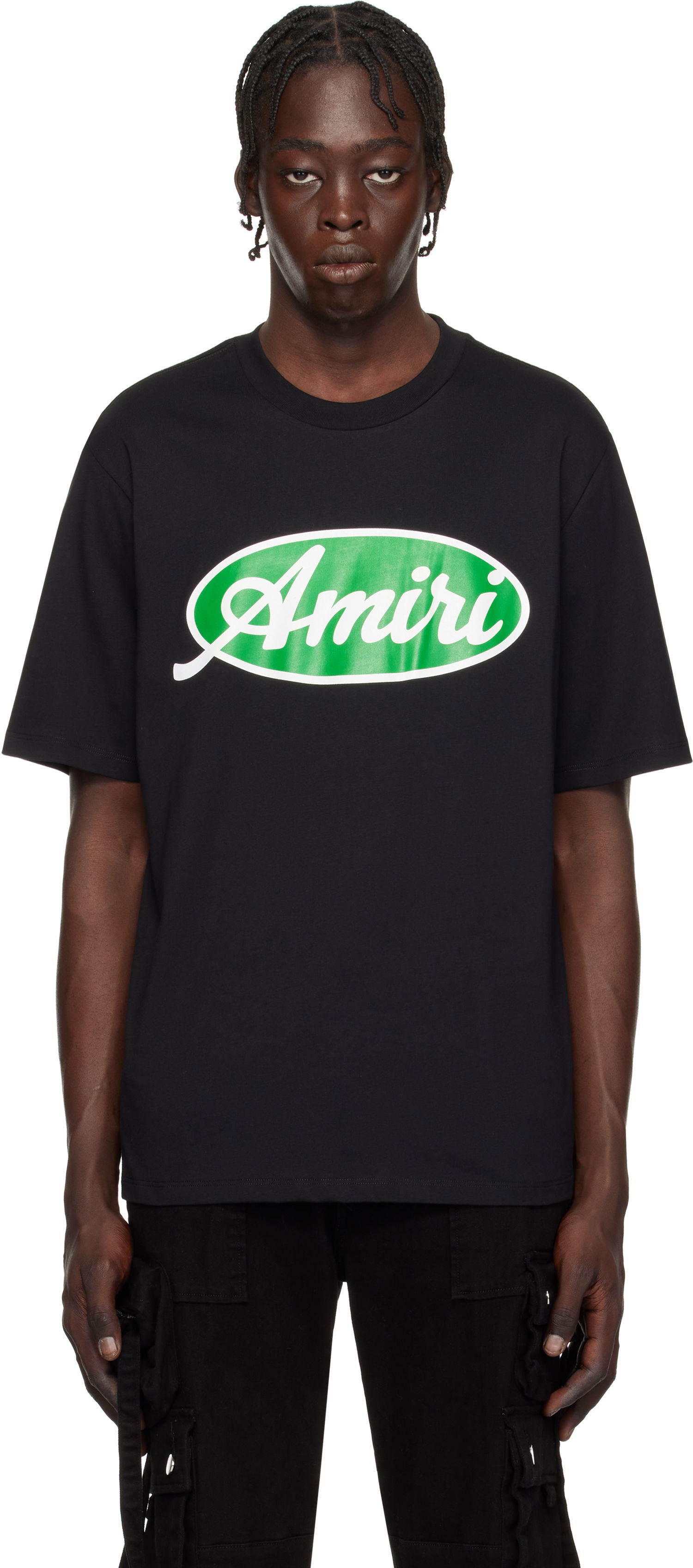 T-shirt AMIRI Oval Logo T-Shirt Sort | AMJYTE1133, 0
