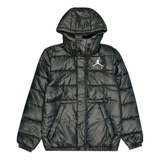 Puffer jakke Jordan Jordan Sports Warm Hooded Padded Jacket Sort | CQ4698-010