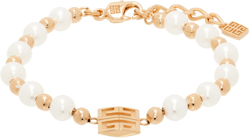 Armbånd Givenchy Pearl & Gold-Tone 4G Logo Bracelet Metalisk | BF20HNF03U645
