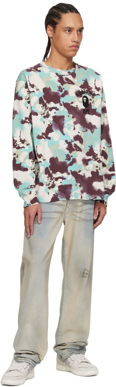 Sweater BAPE A Bathing Ape Map Camo Long Sleeve T-Shirt Flerfarvet | 001LTL301001M, 3