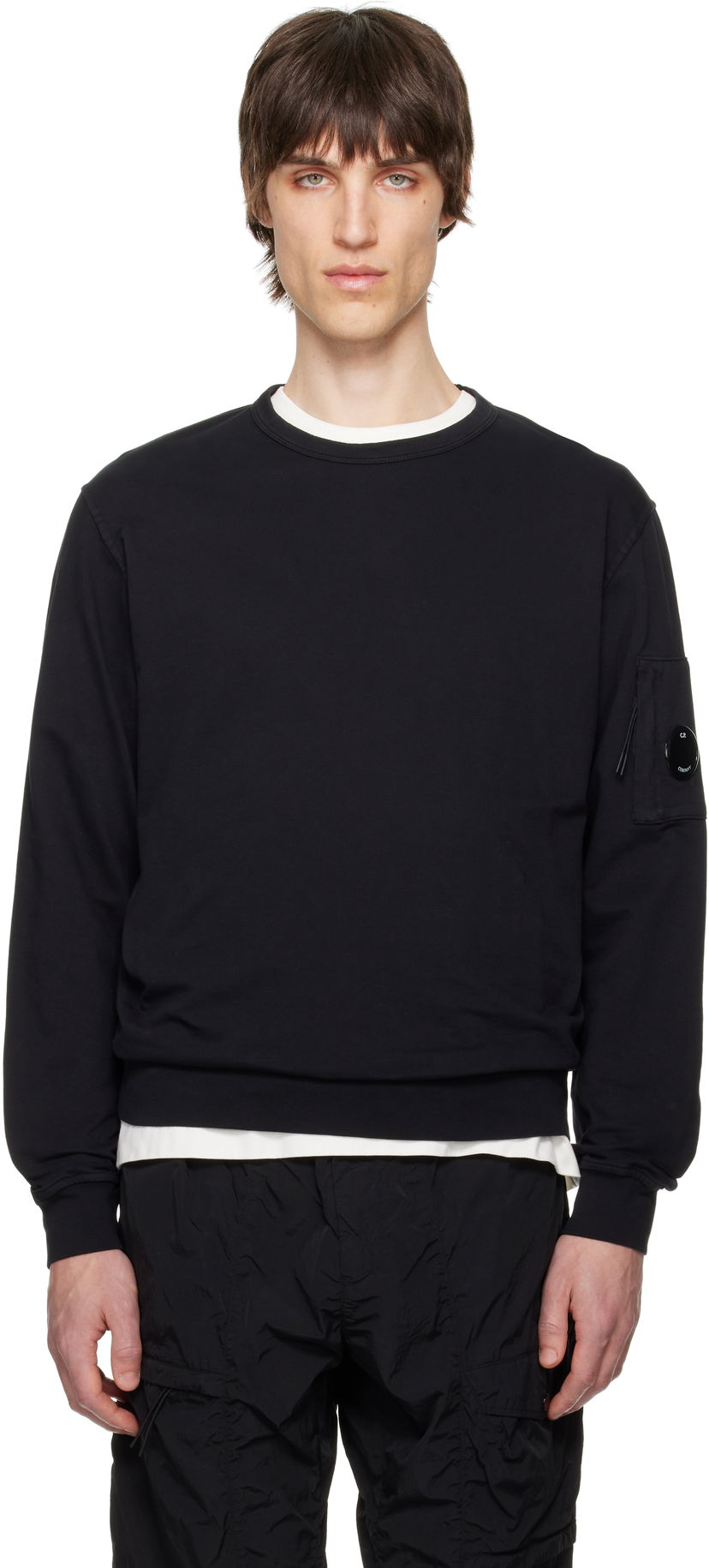 Sweater C.P. Company C.P. Company Light Fleece Crewneck Sweatshirt Sort | 18CMSS019A-002246G
