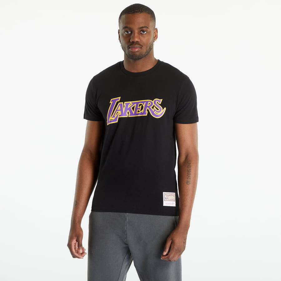 T-shirt Mitchell & Ness NBA Team Logo Tee Lakers Sort | BMTRINTL1051-LALBLCK, 0