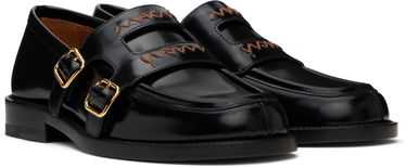 Tøj Marni Marni Bambi 3.0 Double Buckle Loafers Sort | MOMS006002 PS679, 3