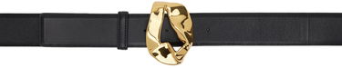 Bælter Bottega Veneta Bottega Veneta Abstract Buckle Leather Belt Sort | 776343 VCP31, 0
