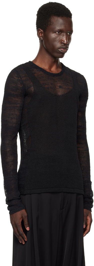 Sweater Ann Demeulemeester Ann Demeulemeester Marten Ghost Knit Sweater Sort | 2401-M-KN13-KN039-099, 1