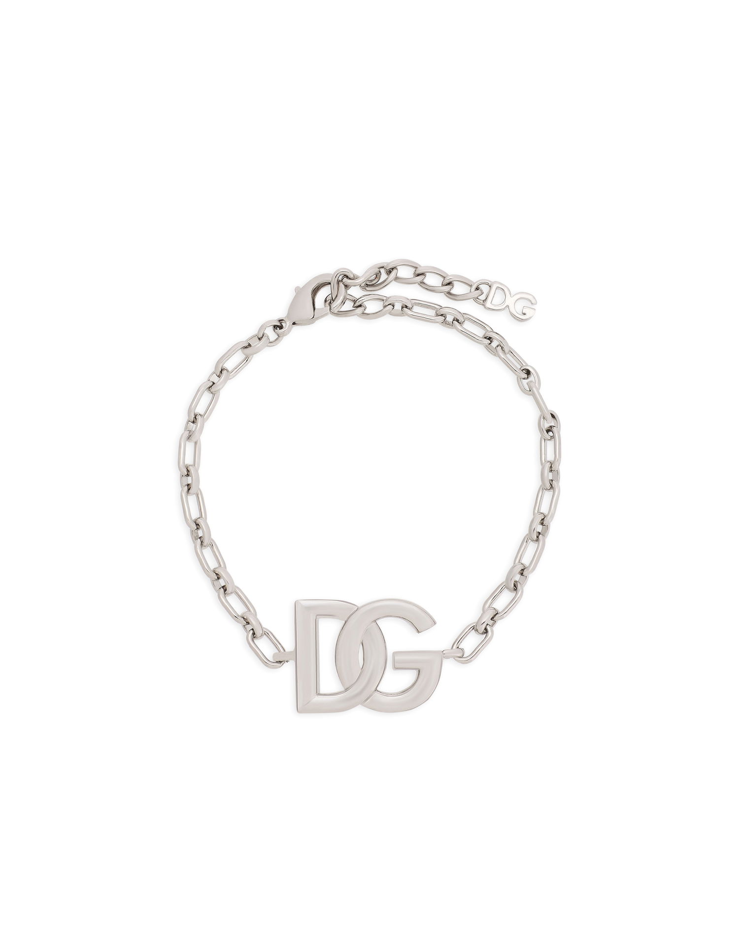 Armbånd Dolce & Gabbana Silver Metal DG Logo Chain Bracelet Metalisk | WBN5W2W111187655, 0