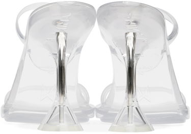 Skopleje Amina Muaddi Amina Muaddi Brito Transparent Heeled Slingback Sandals Hvid | 11S333532BRI, 1
