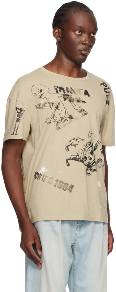 T-shirt R13 R13 Relaxed Graphic T-Shirt Beige | R13MK141-001UU, 1