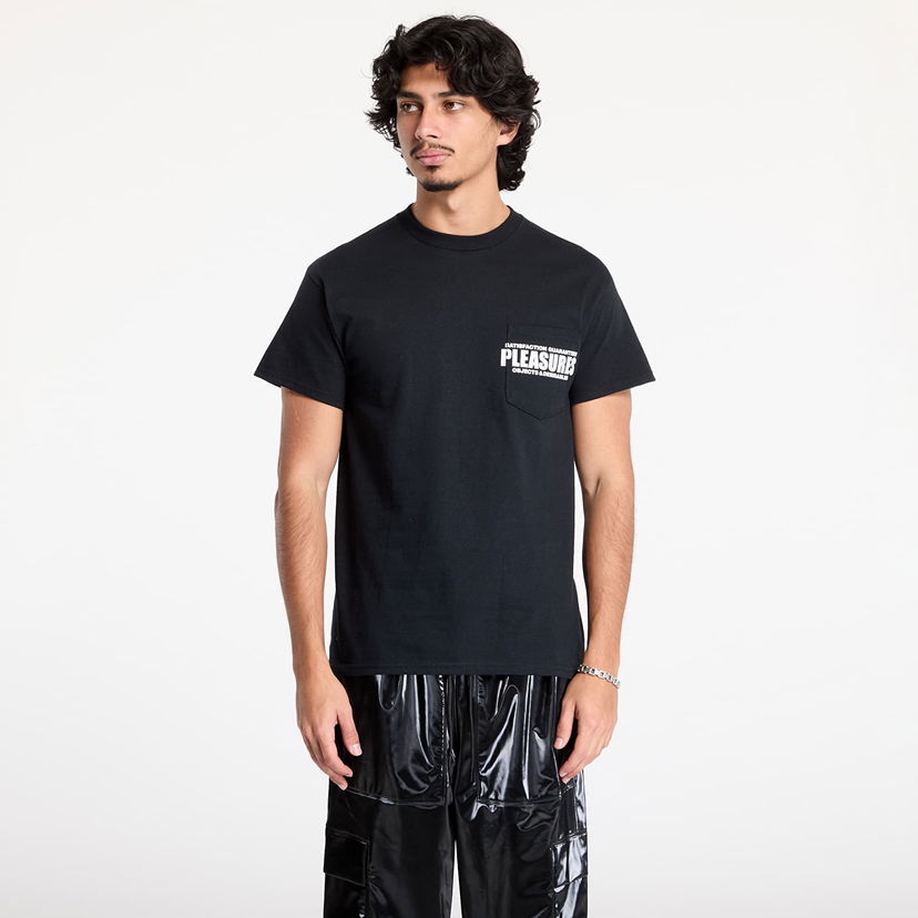 T-shirt Pleasures Staff Pocket Black T-Shirt Sort | P24W044 BLACK
