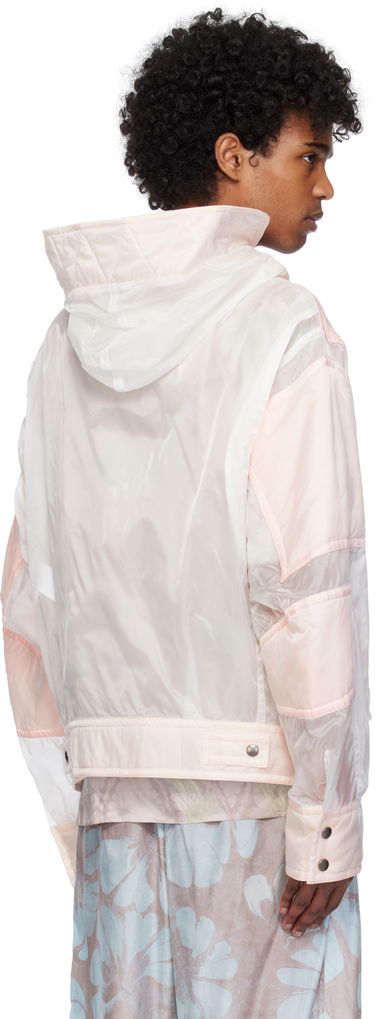 Vindjakke Dries Van Noten Dries Van Noten Satin Hooded Jacket Lyserød | 251-020519-1256, 2