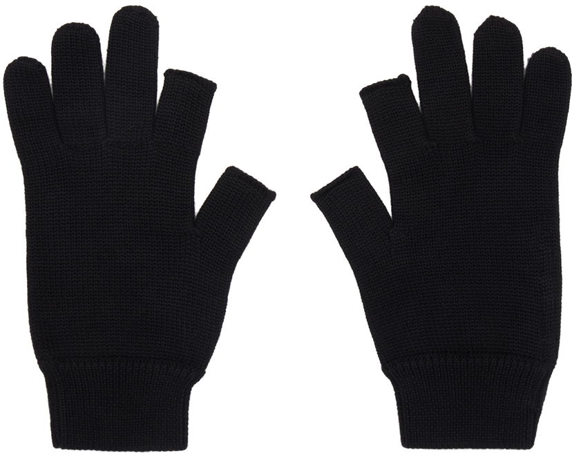 Handsker Rick Owens Black Porterville Touchscreen Gloves Sort | RU02D6492 WS