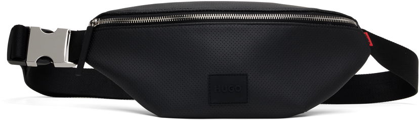Taljetaske BOSS HUGO Perforated Faux Leather Belt Bag Sort | 50541917