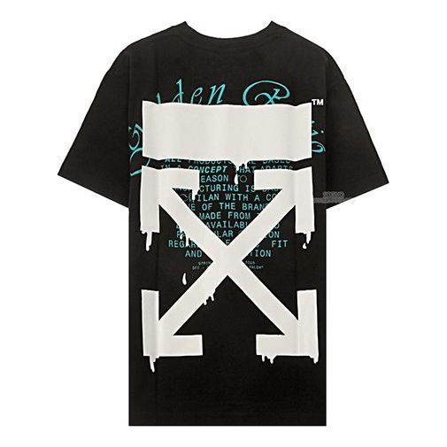 T-shirt Off-White Off-White Dripping Arrows Loose Fit T-Shirt Sort | OMAA038R201850051001, 0