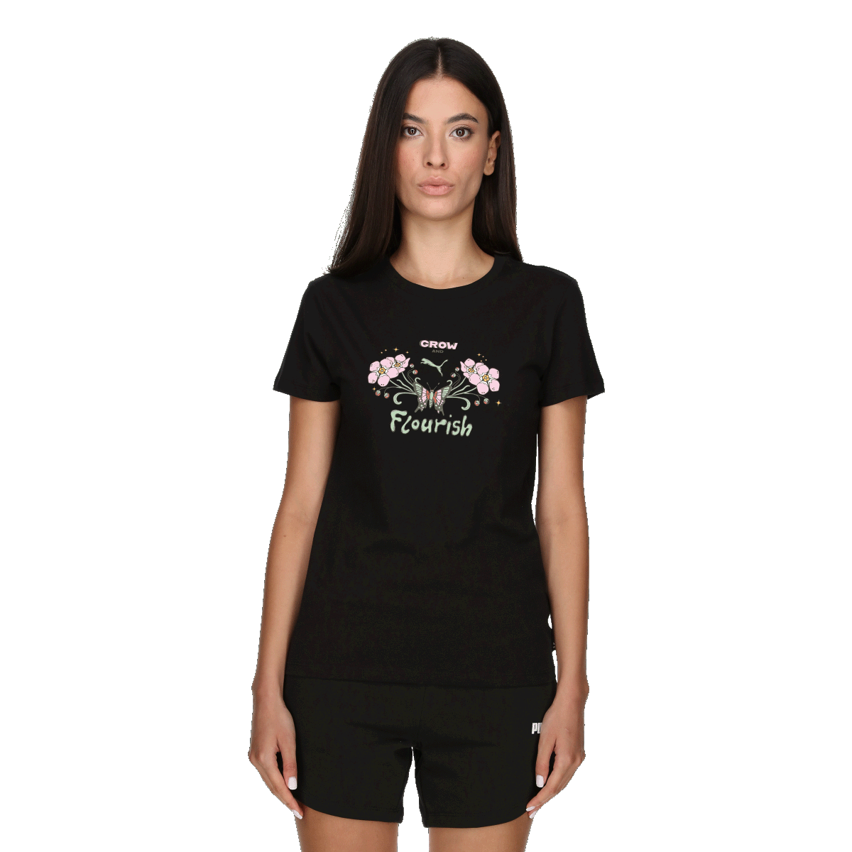 T-shirt Puma GRAPHICS GROW & FLOURISH Graphic T-Shirt Sort | 625407-01, 0