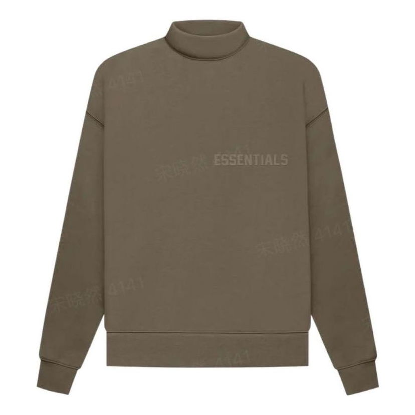 Sweater Fear of God Fear of God Essentials Mockneck Sweatshirt Grøn | FOG-FW22-604