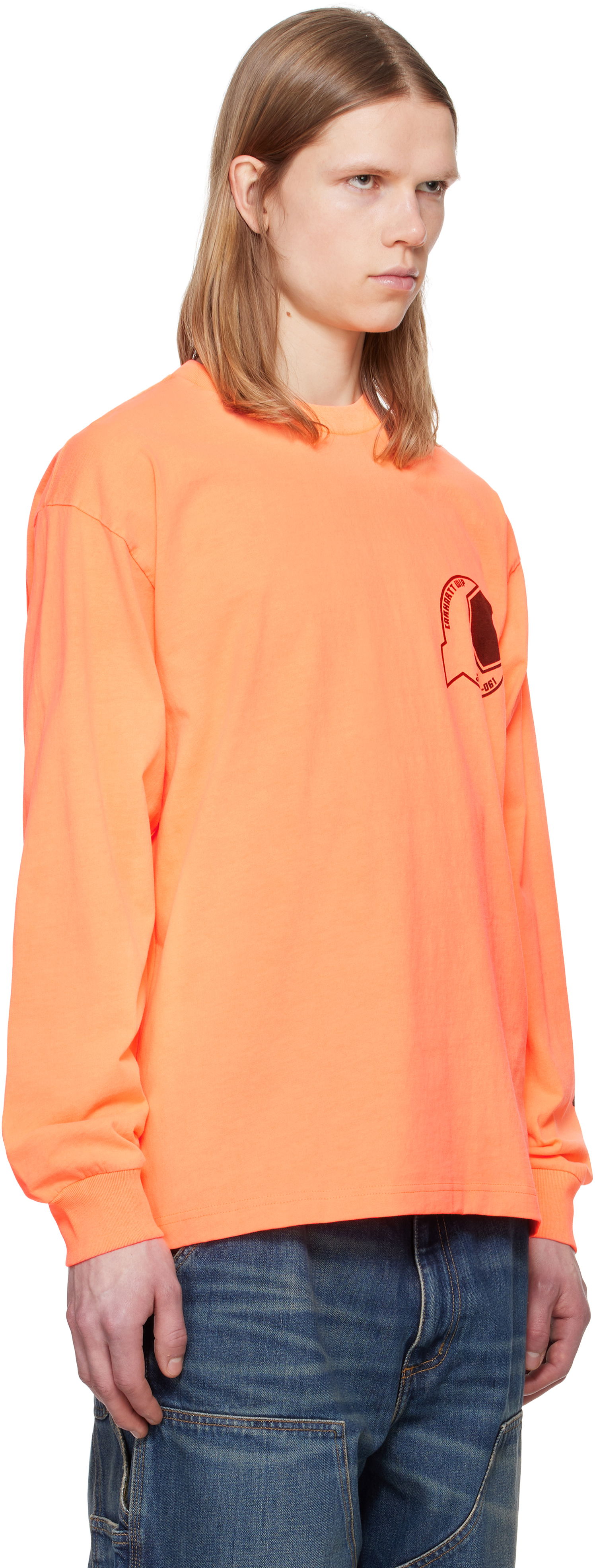 T-shirt Carhartt WIP Carhartt WIP Long Sleeve Industry T-Shirt Orange | I034411, 1