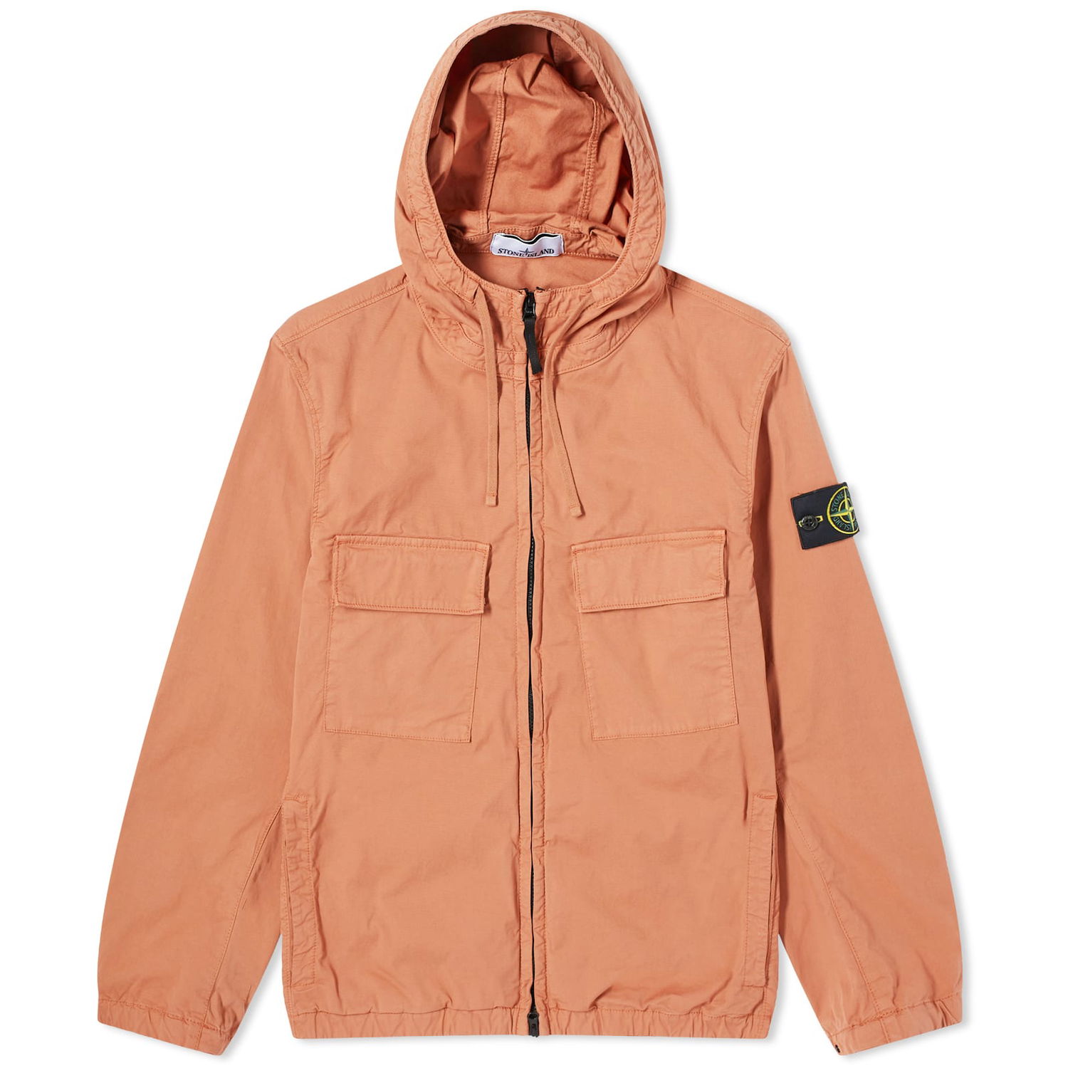 Jakke Stone Island Supima Cotton Twill Stretch-TC Hooded Jacket Orange | 801542610-V0013, 0