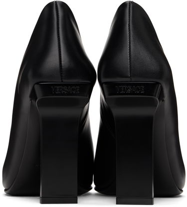 Sneakers og sko Versace Black Leather Pointed Toe Ankle Boots Sort | 1017822_DVT2P, 1