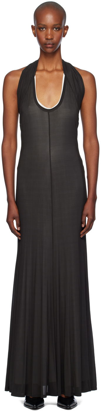 Kjole Helmut Lang Dancer Maxi Dress Sort | O07HW605