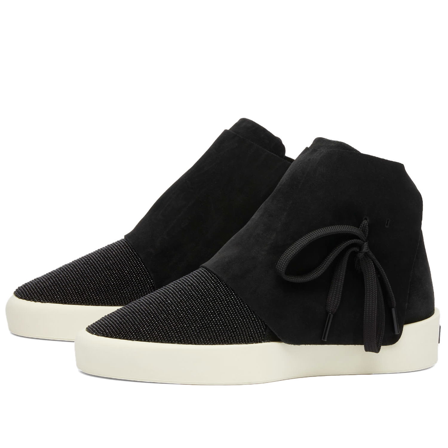 Sneakers og sko Fear of God Men's 8th Mid Mock Sneakers in Black, Size EU 41 | END. Clothing Sort | FG881-147HSU-001, 0